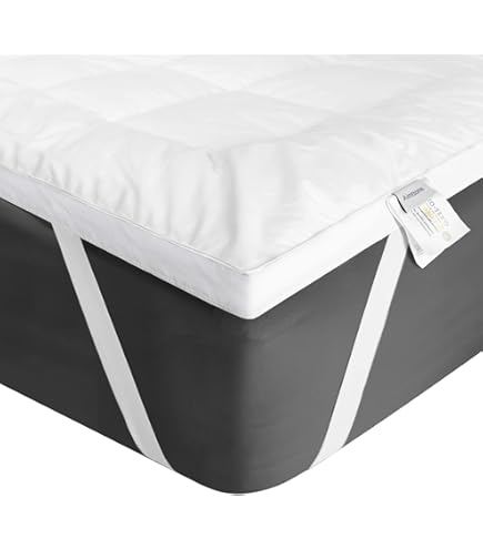 Silentnight Diepe slaap matrastopper kingsize bed - zachte, ondersteunende comfortabele duurzame bedtopper met gemakkelijk te passen elastische bandjes - hypoallergeen en machinewasbaar - King - 200 x