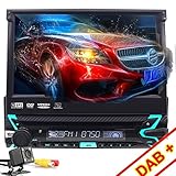 + 5.【Autoradio 1 din】: Se incorpora el autoradio AM/FM, programa de navegador, GPS, 7'' pantalla táctil digital de resolución HD, Bluetooth con manos libres, reproductor de audio y video para USB/tarjeta TF, altavoz estéreo de alta potencia, selección del logotipo del automóvil, control de volante. El sistema operativo soporta multiples idiomas tales como español, inglés, italiano, alemán, portugués, ect.