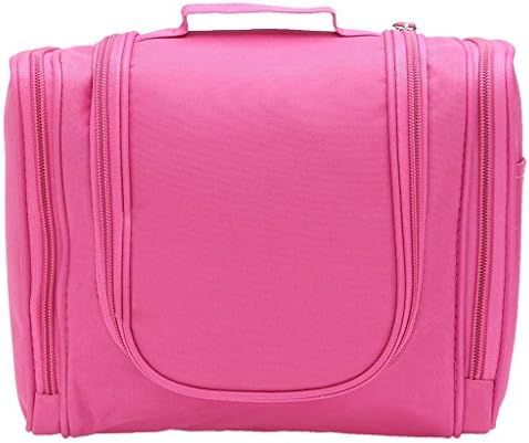 GUOYI®Portable Waterproof Hanging Large Capacity Bag Outdoor Cosmetic Wash Bag Travel Storage Bag Bathroom Organizer for Man &amp; Woman(Rose)
