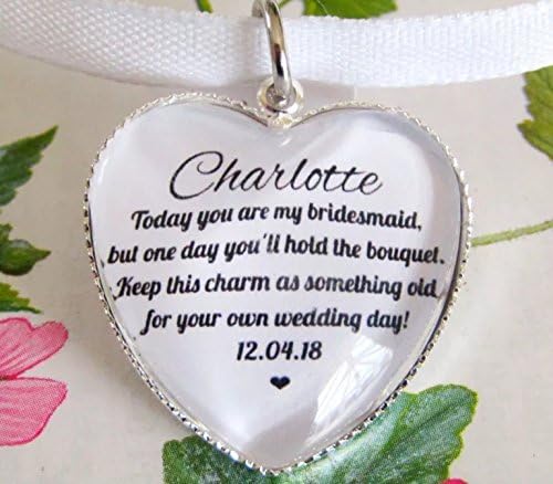 Bridesmaid Personalised Gifts Bouquet Charm Present Something Old Quote