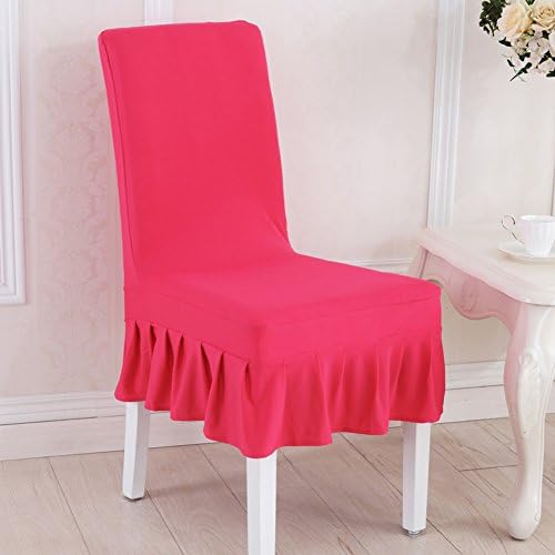 Pure color skirt hotel seat cover One-piece spandex chair covers Computer desk stool cover Dining room chair covers-K