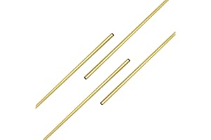 Ohamtes 4PCS Brass Tube ID1mm(0.039") x OD2mm(0.079") x L300mm(11.81"), Wall Thickness 0.5mm(0.02"), Used for Refrigerator Capillary Tube, Oil Circuit Hydraulic System, Craft Decoration