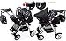 New Baby Pram SWIVEL WHEELS Travel System Buggy (Car Seat,Carrycot,Mattress,Diaper Bag,Parent Tray,Rain Cover,Mosquito Net) (7)