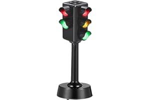 zalati Giocattoli Semaforici Mini Semaforo Semaforo con Lampada LED e Suoni per Giocattoli Educativi di Apprendimento Scena Costruzione Decorazione Casa delle Bambole