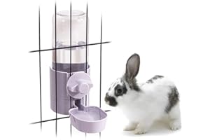 ONCPCARE Botella de agua de conejo de 17 onzas, dispensador de agua suspendido para mascotas, cuenco de agua automático para mascotas, conejo, gato, hurón