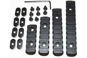 HWZ 3 Sizes Set 5 7 13 Slot 2" 3" 5" Picatinny Weaver Rail Mount ABS Plastic AR15 M4 Keymod Rail Handguard Section for Hunting