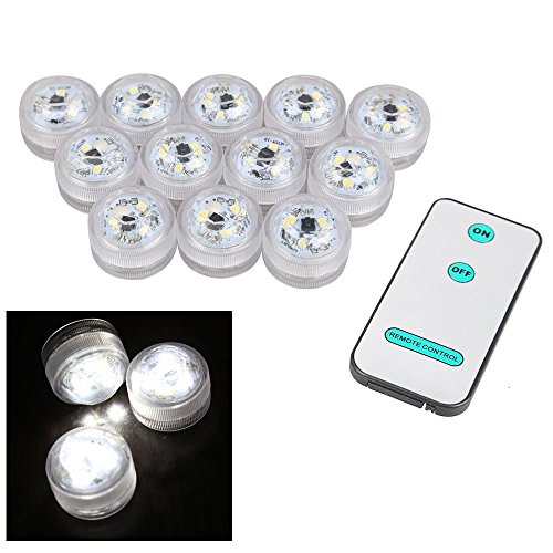 Lumière Sous l'eau Show lumière d'ambiance Bougies chauffe-plat avec télécommande pour étang et baignoire ou c