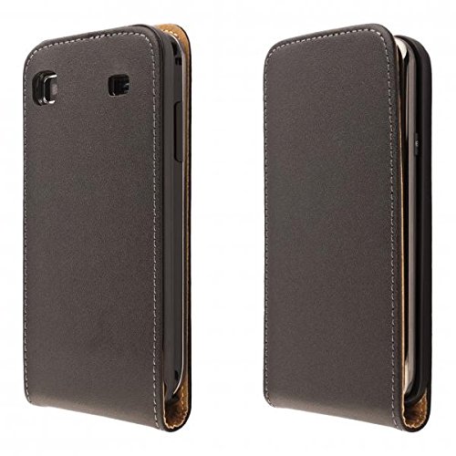 ECENCE 11010201 Samsung Galaxy S GT-i9000 S Plus i9001 handy tasche flip case klapp schutz hülle cover schwarz inklusive Displayschutzfolie