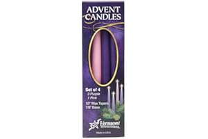 VERMONT CHRISTMAS COMPANY Traditional Advent Candle Set - Set of 4 Candles