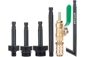 KKnoon Car Oil Filling Filler Adapter Kit Auto Transmission Fluid Connector Fuel Dispenser Connector with Self-Locking Interface Ball Valves Set