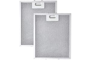 Amazinpure 2X Filtre en Maille métallique Compatible avec la Ventilation de hotte aspirante Candy Baumatic (318 x 258 mm, Lot de 2)