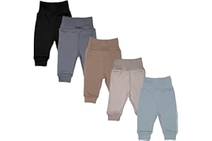 MEA BABY Unisex Baby Hose aus 100% Baumwolle im 5er Pack/Pumphose. Babyhose für Jungen Baby Hose für Mädchen, Schlupfhose