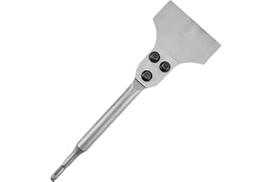 HWTONG Burin SDS PLUS Carrelage 300 x 75 x 80mm, Burin Plat Haute Qualité, Ciseau à Carrelage Burin Coudé avec Tige Ronde pour Céramique et Carreaux de Sol