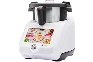 FITNMORE Silvercrest® Robot de cuisine mixeur Monsieur Cuisine Smart « SKMS 1200 A1 », 1200 W, écran 8 pouces, WiFi, Blanc.