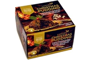 THE SPICE SPECIALIST Luxury Christmas Pudding 400g by Matthew Walker - Traditional Festive Dessert Luxury Christmas Pudding, Serves 4
