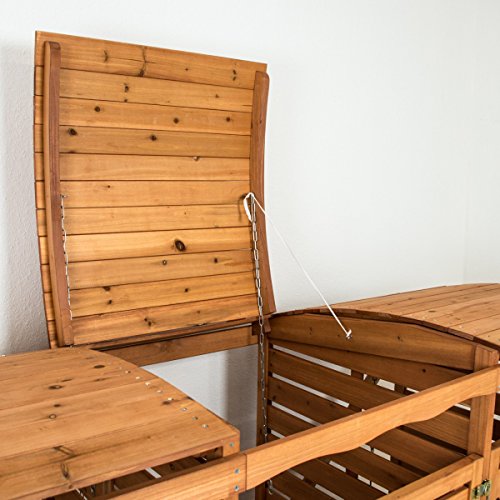 Mülltonnenbox Holz Mülltonnenverkleidung 3Mülltonnen 240l Müllcontainer Mülltonnenhaus Mülltonnenschrank - 4