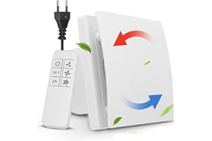 STRIXORN Extracteur d'air 100mm, VMC Salle de Bain, 130m³/h Extracteur d'air Salle de Bain avec Télécommande, 2 Directions, 3 Vitesses, Puissante Ventilation, pour Salle Bain, Cuisine, WC, Garage