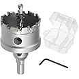 uptodateproducts 50mm TCT Hole Saw, 2” Cutting Diameter Tungsten Carbide Tipped Hole Cutter Opener, for Stainless Steel Metal Plate Aluminum