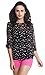 The Gud Look Poly Chiffon Skull Print Top - Black RS.399.00