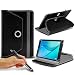 Produktbild N4U ONLINE Samsung Galaxy Tab A 7.0 Tablette LUXUS 360°rotierend PU Leder Etui Feder Ständer Schutzhülle (Code 7in) - Schwarz