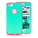Price comparison product image Girlyard for iPhone 6S Plus,3 in 1 Hybrid Electroplate Metal Frame 360 Full Body Protective Soft Silicone with Hard PC Non-Slip Anti-Scratch Ultra Thin Cover for iPhone 6 Plus/6S Plus(5.5 Inch)-Blue/Black
