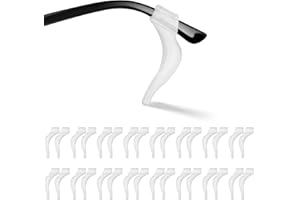 Qufiiry 16 Paires Retenues de Lunettes en Silicone, Manchon Branche de Lunette, Lunettes Porte-Lunettes Anti-Dérapant, Crochets d'oreille pour Lunettes, Crochets Souples Antidérapants Universels