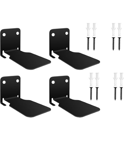 Lot De 4 Bibliothèques Invisibles Pour Le Mur, étagères Flottantes, Noires, étagères Murales Flottantes, En Métal, Bibliothèque Murale, Décoration