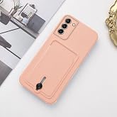 Zebana Samsung Galaxy S24 Plus ile Uyumlu Kılıf Zebana Kartlıklı Sweet Yumuşak Silikon Kılıf Rose Gold