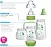 MAM Large Bottle Starter Set including Anti-Colic Self Sterilising Bottles, Bottle Teats and Starter Soother (Green)