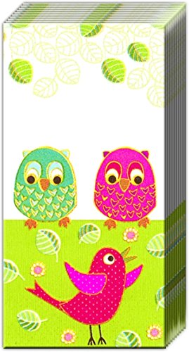 Pack of 10 Paper Pocket Tissues Song Contest green