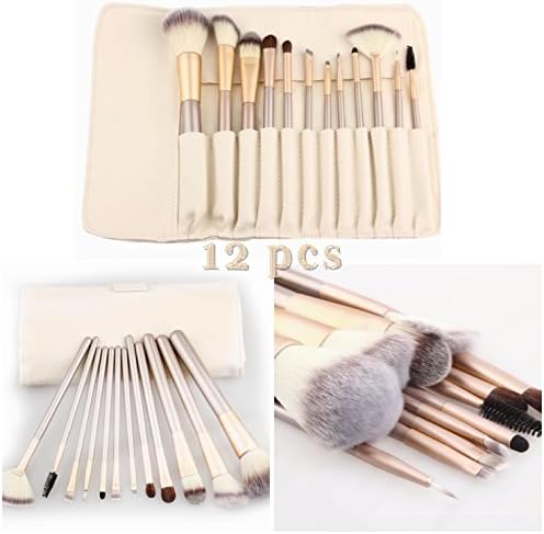 Stunning 12 Pcs Set Professional Make Up Brushes Set Foundation Brushes Cosmetic Blush Kabuki Make up Bag Gift Tool