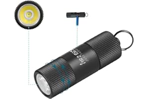 OLIGHT i1R 2 EOS Rechargeable Keychain Torch 150 Lumens LED Flashlights, Mini Pocket Keyring Light for Night Walking or Camping (Black)
