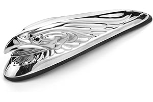 Highway Hawk Estatua Ornamental Cabeza de Aguila para Guardabarros de Moto - 12cm