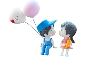‎ENLACE ENLACE Auto Deko Innen, Paar-Ornamente für Auto, Niedliche Kuss Paar Puppen Figur mit Ballon-Ornament, für Auto Armaturenbrett Dekoration Büro Zimmerdeko Geschenkidee Valentinstag