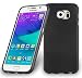 Produktbild Samsung Galaxy S6 Silikonhülle in SCHWARZ von Cadorabo - TPU Schutzhülle Edelstahloptik gebürstet BRUSHED Design – Handyhülle Bumper Case Backcover in SCHWARZ