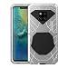 Produktbild Feitenn Ersatz für Huawei Mate 20 Pro Heavy Duty Hülle, Rüstung Aluminiumlegierung Metallabdeckung Stoßstange Hybrid Soft Rubber Military Stoßfest Outdoor Hard Defender Männer Geschenk,Silber