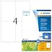 Produktbild Herma 10829 Recycling Etiketten aus 100 % Altpapier (Format DIN A6 105 x 148 mm) naturweiß, 400 Etiketten, auf 100 Blatt A4 Papier matt, Blauer Engel, bedruckbar, selbstklebend