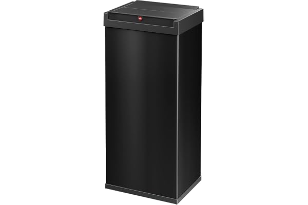 Hailo Big-Box Poubelle rapide à utiliser, Métal, noir, 52 L