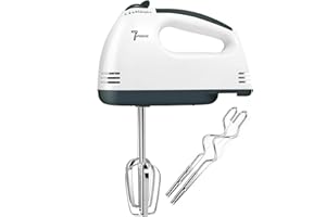 GLINTDLIUNOVIP Hand Mixer, Electric Hand Whisk, Electric Hand Mixers for Baking, 7-Speed Small Stainless Steel Handheld Mixer, 2 Mixers and 2 Dough Hooks Electric Hand Mixers for Kitchen Beating Eggs Cakes