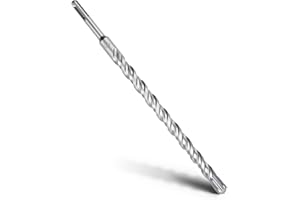 MOXPIFY SDS Plus Foret 18 x 310 mm, avec 4 taillants en carbure et double vis, pour perceuse à percussion, pour béton, pierre, pierre naturelle