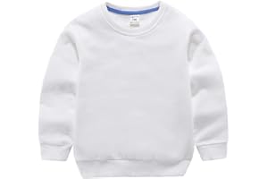 DCUTERQ Felpa Girocollo Bambino Manica Lunga in Cotone Ragazzo Pullover Top Moda Maglietta Sweatshirt Ragazzi Felpa Senza Cappuccio 1-8 Anni