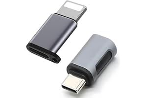 AZUXREZA Adattatore da USB C a Lightning, adattatore da USB C maschio a Lightning femmina per iPhone 14/13/12/11/X/XS/XR/8/MacBook, Samsung Galaxy, Dell, XPS, Laptop, Monitor e altri dispositivi di tipo C