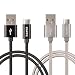 Produktbild Onite [2-Pack] USB Type C Kabel Ladekabel Geflochtene Nets Datenkabel Adapter für LG G5 / Lite / G5 SE, Google Nexus 5X, Microsoft Lumia 950/950XL,Huawei P9/plus/Honor V8,(1M Grau+1M Schwarz)