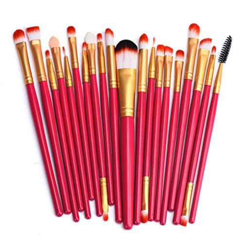 Tonsee® 20PCS Set Brosse Pro Makeup Brush Tools Make-up Toiletry Kit Wool Makeup Brush (Red+Gold)