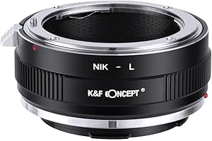 K&F CONCEPT Lente Mount Adattatore NIK-L Manuale Fuoco: Compatibile con Compatibile con Nikon F Lente a L Mount Corpo Fotocamera