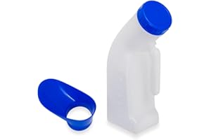 ‎ARNOMED ARNOMED® PP Urinflasche Universal für Männer & Frauen 1L, Urinhilfe für Unterwegs mit Verschlusskappe, Eckige Harnflasche, Pinkelflasche für Notfälle, Urinente, Urinal