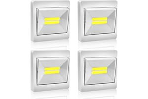 BeiLan 4x Luz Nocturna, Luces LED Armario,Lámpara Nocturna Luz para Armario, Pasillo, Escalera, Sótano, Cocina, Garaje, Gabinete,200LM