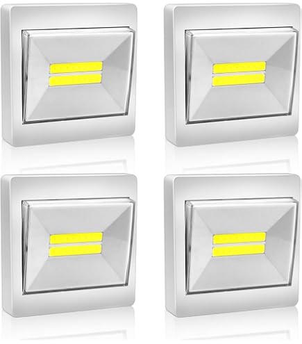 Set Di 4 Lampade A LED A Clip – Batterie CR2032, 3 Modalità (alta/media/lampeggiante), IP54, 25 G Cadauna. Per Corsa, Trekking, Campeggio