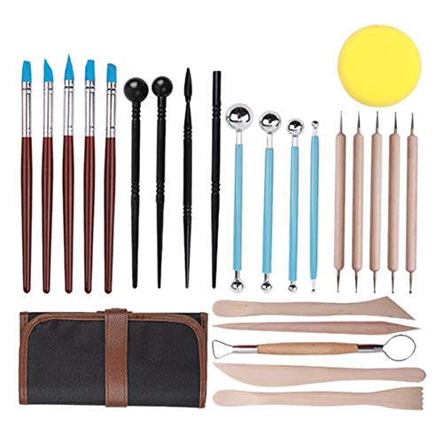 Polymer Clay Tools, Modeling Clay Sculpting Tools Assorted Shape Size, Clay Craft Nail Art Cake Decor Projects, 24 Pcs