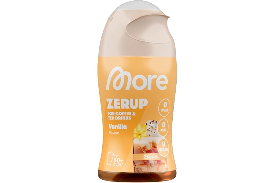 MORE Barista Zerup, Vanilla, 65 ml, für Kaffee, Tee und Heißgetränke | Mehr als 50 Portionen, Vegan, zero Kalorien - made in 